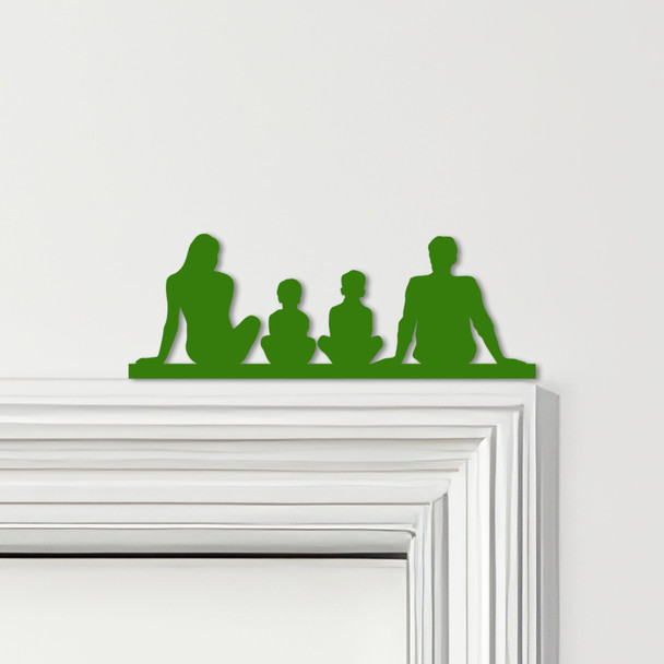 Door Topper Family Of Four 2 Boys Various Colours Top Of Door Frame Decor Sign