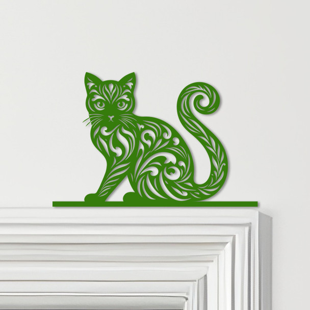 Door Topper Floral Cat Various Colours Top Of Door Frame Decorative Sign