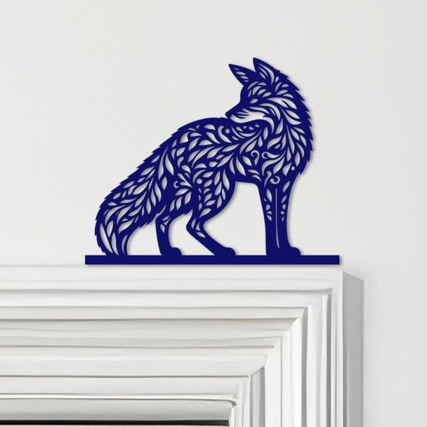 Door Topper Floral Fox Various Colours Top Of Door Frame Decorative Sign