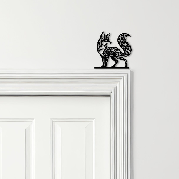Door Topper Floral Pattern Fox Various Colours Top Of Door Frame Decorative Sign