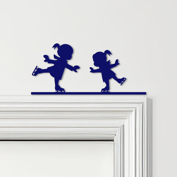 Door Topper Girls Ice Skating Various Colours Top Of Door Frame Decorative Sign