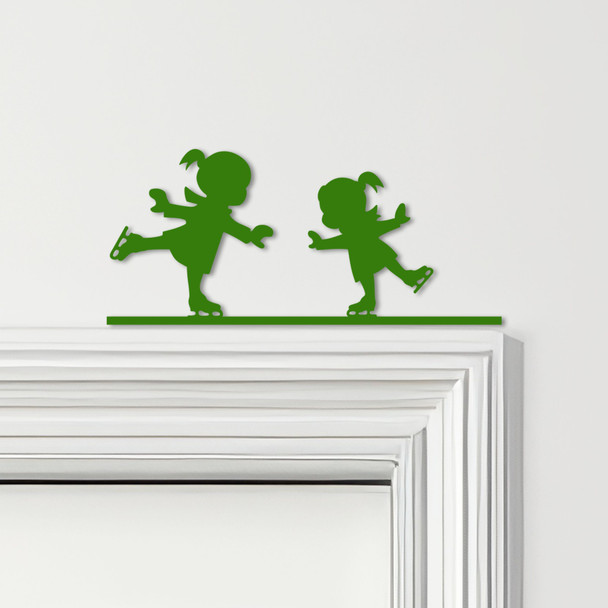 Door Topper Girls Ice Skating Various Colours Top Of Door Frame Decorative Sign