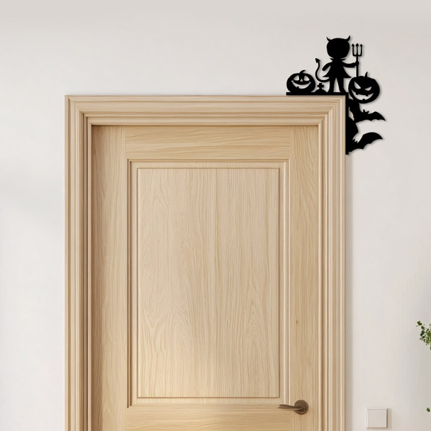 Door Topper Halloween Decor Devil Various Colours Top Of Door Frame Decor Sign