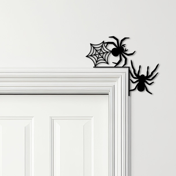 Door Topper Halloween Decor Spiders & Web Various Colours Decorative Sign