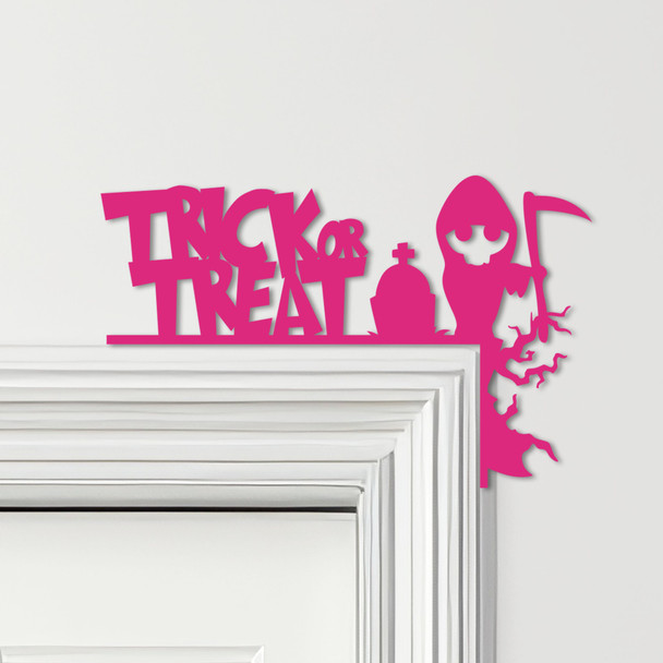 Door Topper Halloween Decor Trick Or Treat Executioner Various Colours Sign