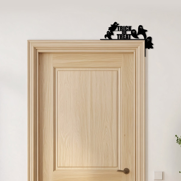 Door Topper Halloween Decor Trick Or Treat Ghosts Various Colours Decor Sign