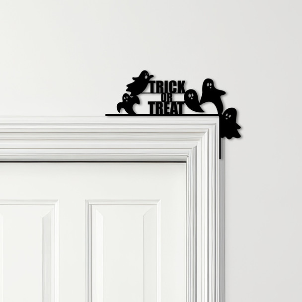 Door Topper Halloween Decor Trick Or Treat Ghosts Various Colours Decor Sign