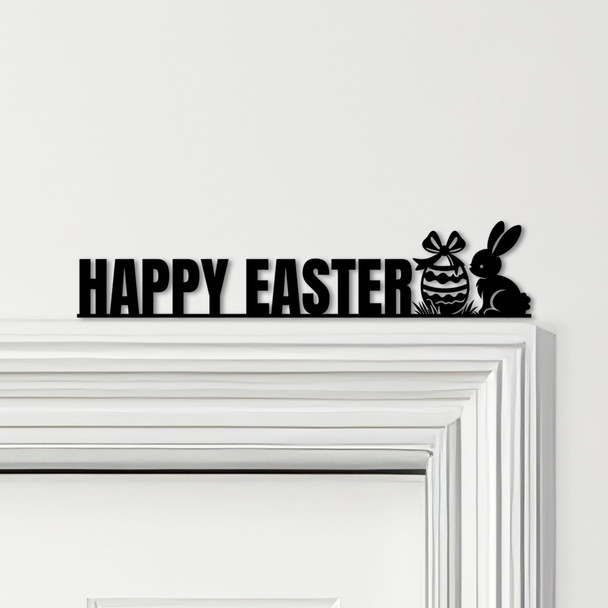 Door Topper Happy Easter Decor Bunny Rabbit Various Colours Frame Decor Sign
