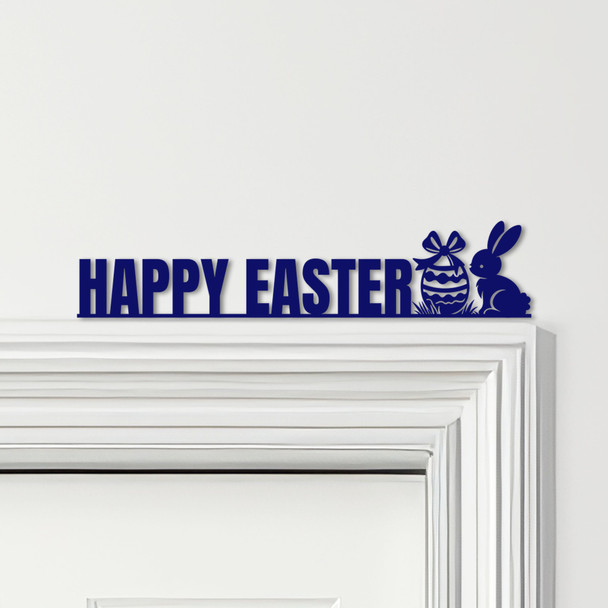 Door Topper Happy Easter Decor Bunny Rabbit Various Colours Frame Decor Sign