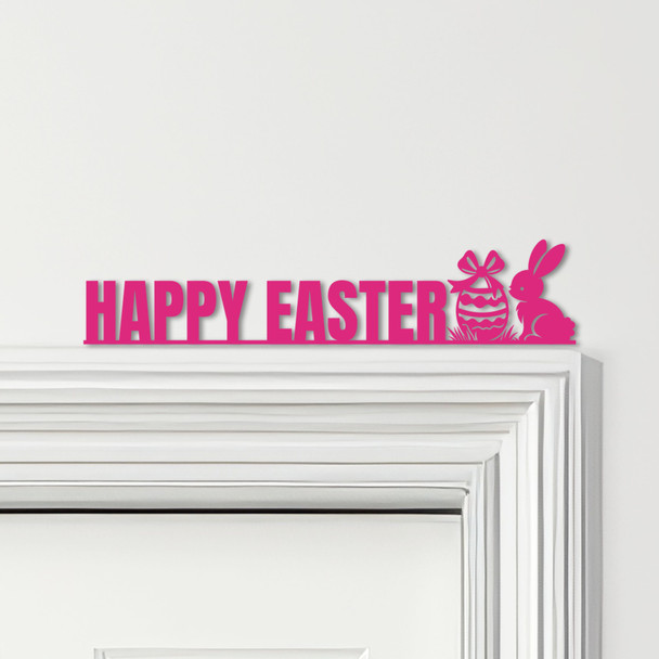 Door Topper Happy Easter Decor Bunny Rabbit Various Colours Frame Decor Sign