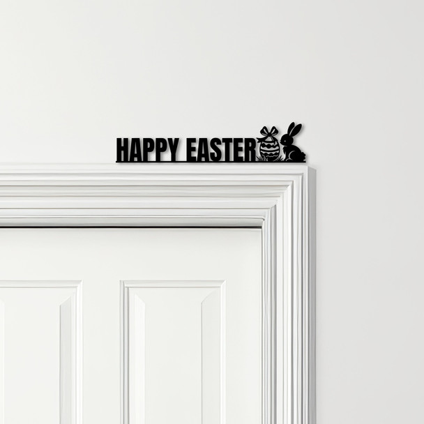 Door Topper Happy Easter Decor Bunny Rabbit Various Colours Frame Decor Sign