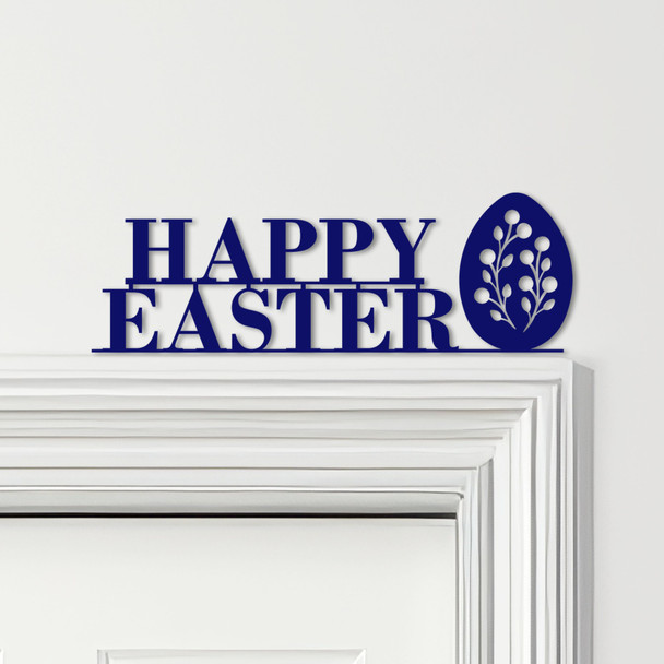Door Topper Happy Easter Decor Floral Egg Various Colours Decorative Sign
