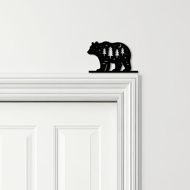 Door Topper Bear Christmas Decor Trees Various Colours Decorative Sign