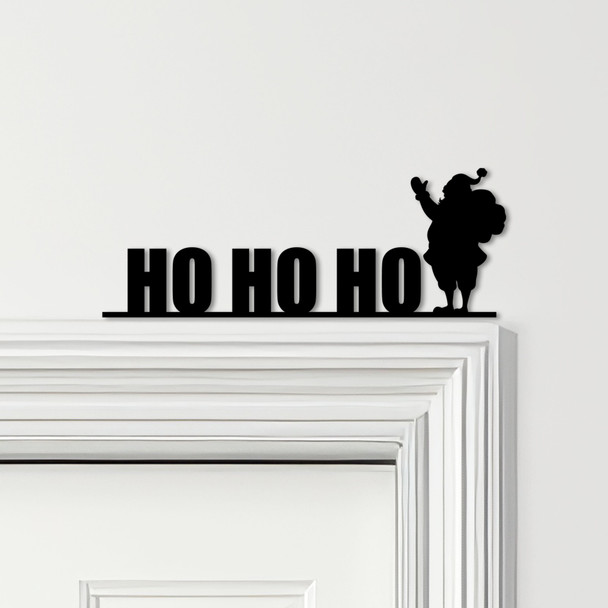 Door Topper Ho Ho Ho Santa Claus Christmas Decor Various Colours Decorative Sign