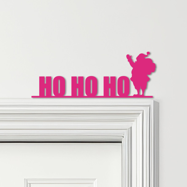 Door Topper Ho Ho Ho Santa Claus Christmas Decor Various Colours Decorative Sign