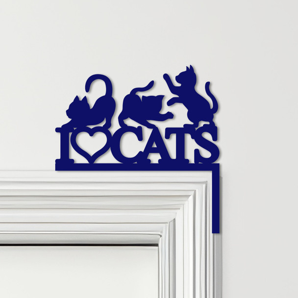 Door Topper I Love Cats Kittens Various Colours Top Of Door Frame Decor Sign