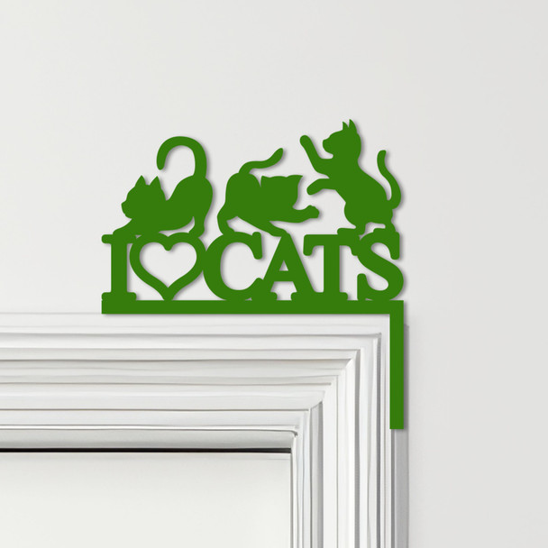 Door Topper I Love Cats Kittens Various Colours Top Of Door Frame Decor Sign