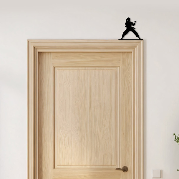 Door Topper Karate Fighter Woman Various Colours Top Of Door Frame Decor Sign