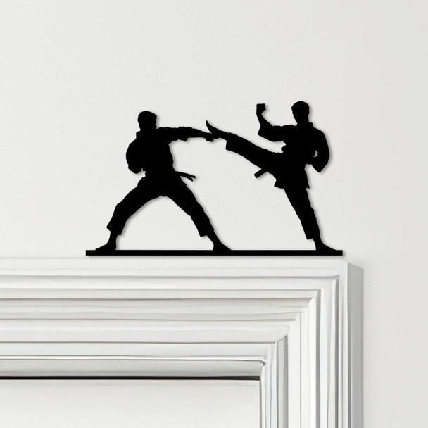 Door Topper Karate Fighters Various Colours Top Of Door Frame Decorative Sign