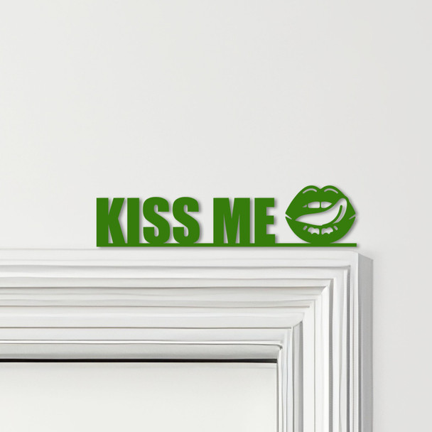 Door Topper Kiss Me Lettering Lips Various Colours Top Of Door Decorative Sign