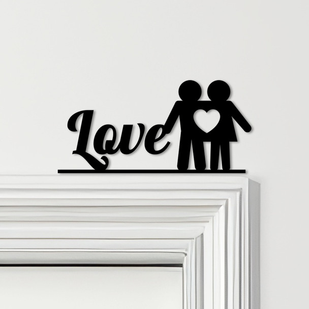 Door Topper Love Couple Icon Various Colours Top Of Door Frame Decorative Sign