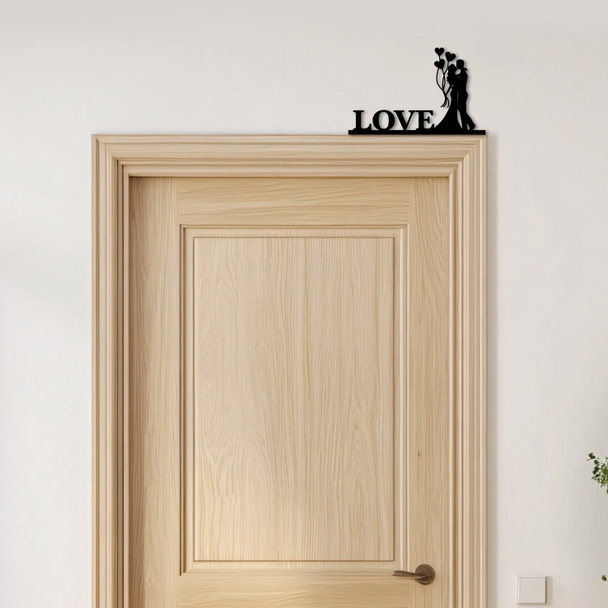 Door Topper Love Lettering Romantic Couple Various Colours Frame Decor Sign