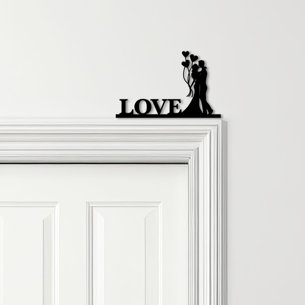 Door Topper Love Lettering Romantic Couple Various Colours Frame Decor Sign