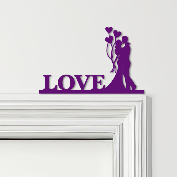 Door Topper Love Lettering Romantic Couple Various Colours Frame Decor Sign