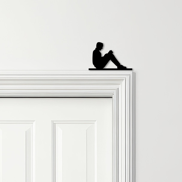 Door Topper Man Reading Book Various Colours Top Of Door Frame Decorative Sign