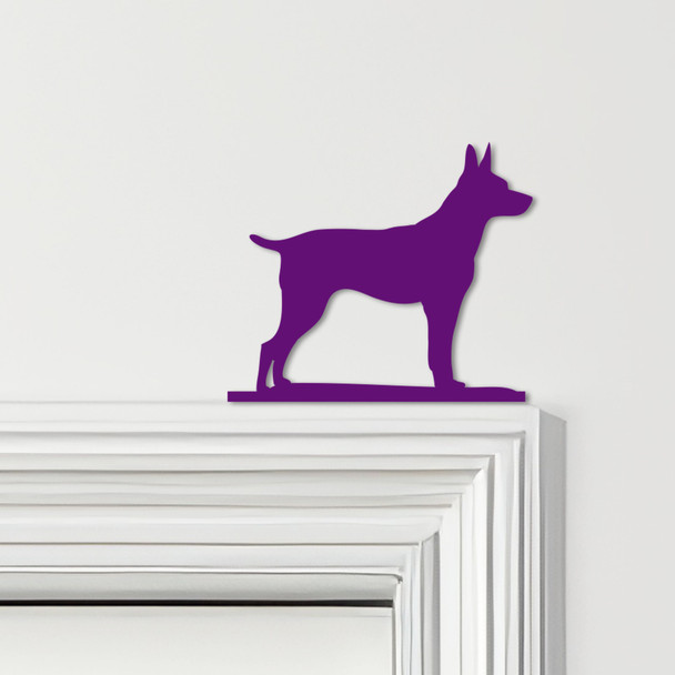 Door Topper Miniature Pinscher Dog Various Colours Top Of Door Decorative Sign