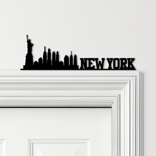 Door Topper New York Lettering & Skyline Various Colours Decorative Sign