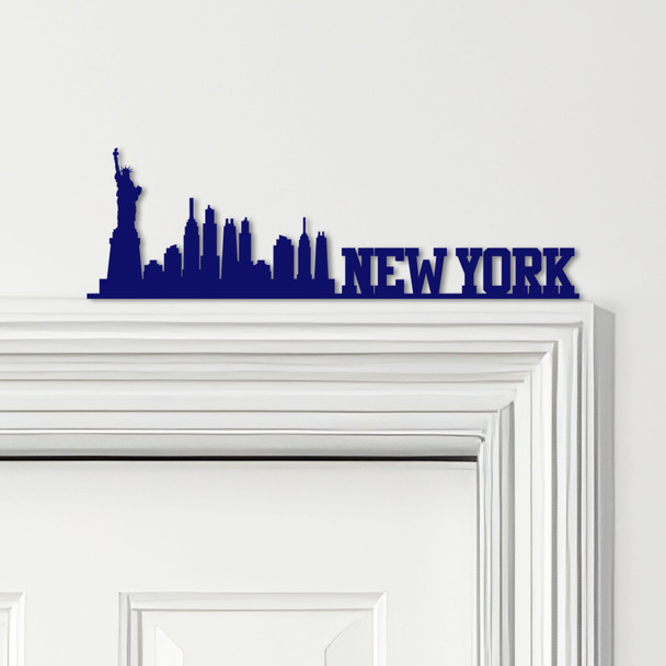 Door Topper New York Lettering & Skyline Various Colours Decorative Sign