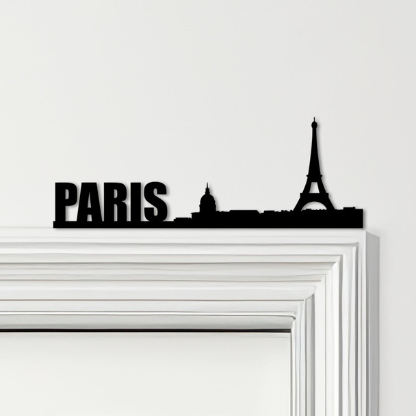Door Topper Paris City Skyline Various Colours Top Of Door Frame Decorative Sign