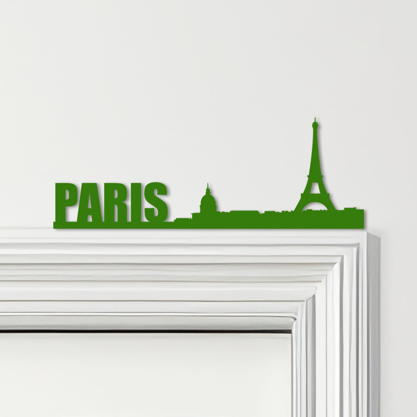Door Topper Paris City Skyline Various Colours Top Of Door Frame Decorative Sign