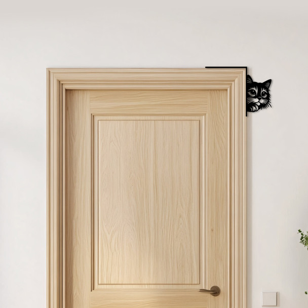 Door Topper Peeking Cat Various Colours Top Of Door Frame Decorative Sign