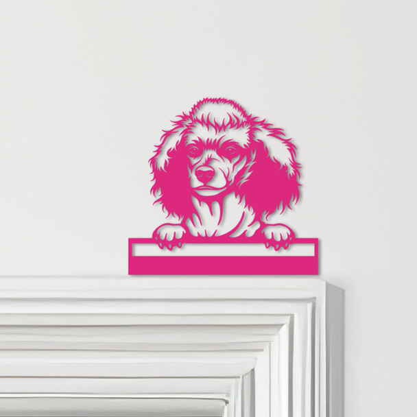 Door Topper Poodle Dog Pattern Various Colours Top Of Door Frame Decorative Sign