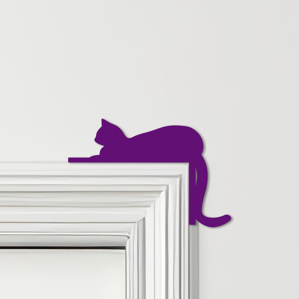 Door Topper Relaxing Cat Various Colours Top Of Door Frame Decorative Sign