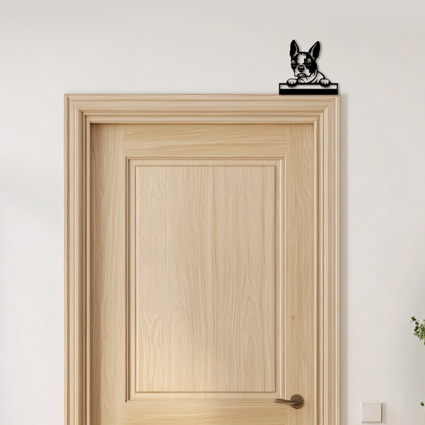 Door Topper Boston Terrier Dog Various Colours Top Of Door Frame Decorative Sign