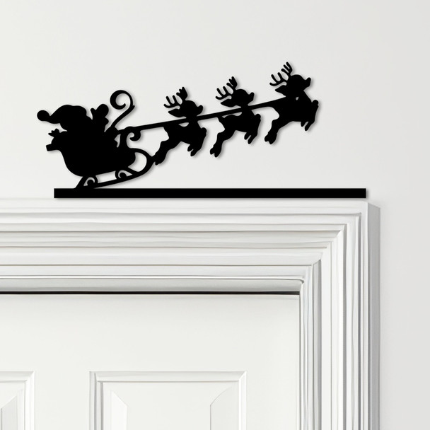 Door Topper Santa's Sleigh Christmas Decor Various Colours Frame Decor Sign