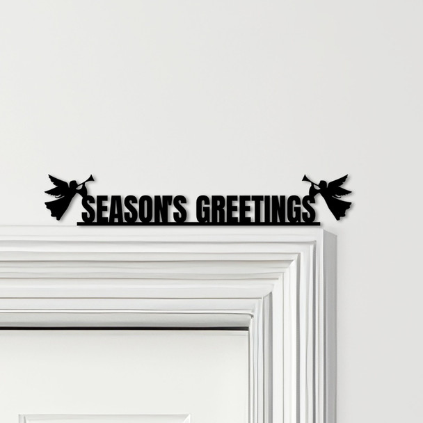 Door Topper Season's Greetings Angels Christmas Decor Various Colours Decor Sign