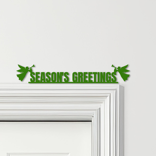 Door Topper Season's Greetings Angels Christmas Decor Various Colours Decor Sign