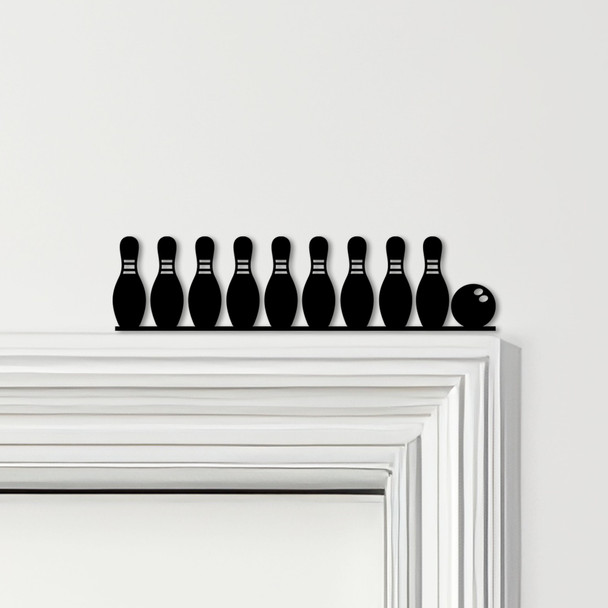 Door Topper Bowling Pins Various Colours Top Of Door Frame Decorative Sign