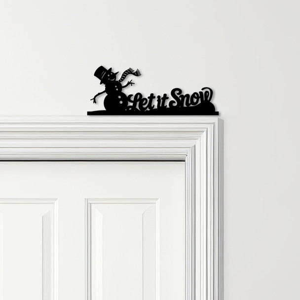 Door Topper Snowman Let It Snow Christmas Decor Various Colours Decorative Sign