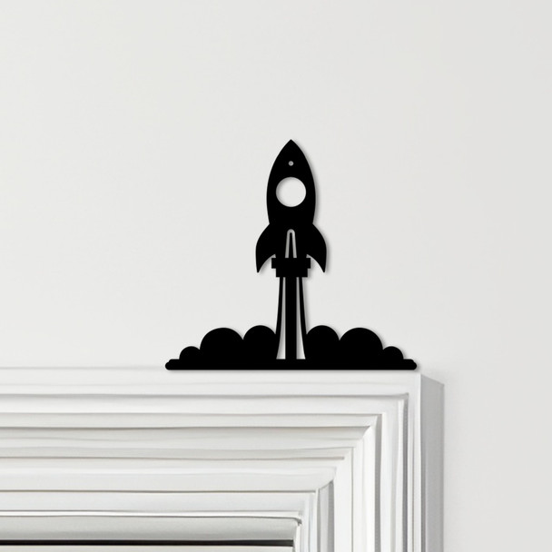Door Topper Space Rocket Kids Room Decor Various Colours Decorative Sign