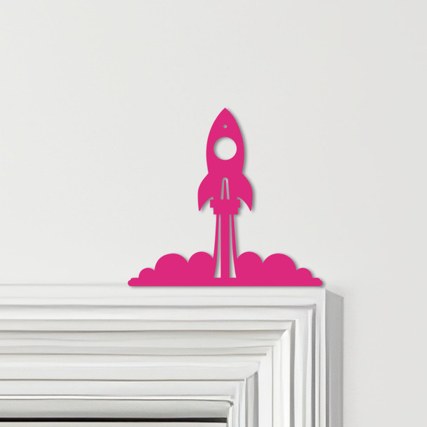 Door Topper Space Rocket Kids Room Decor Various Colours Decorative Sign
