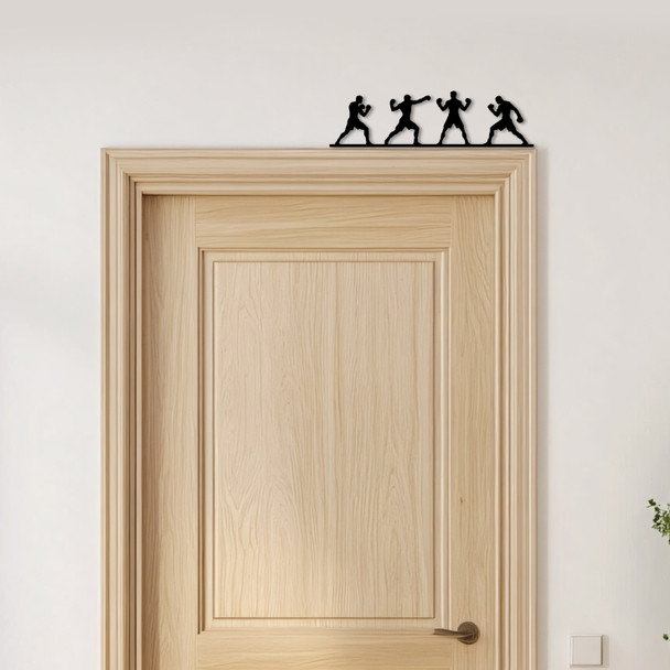 Door Topper Boxer Silhouettes Boxing Various Colours Top Of Door Decorative Sign