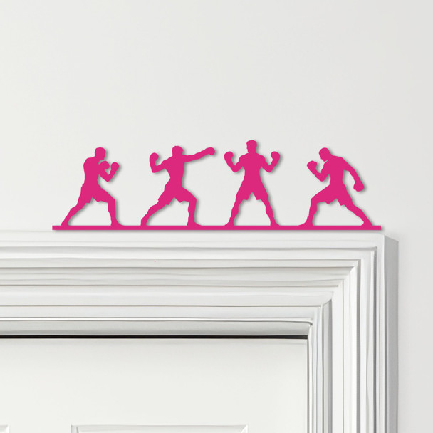 Door Topper Boxer Silhouettes Boxing Various Colours Top Of Door Decorative Sign