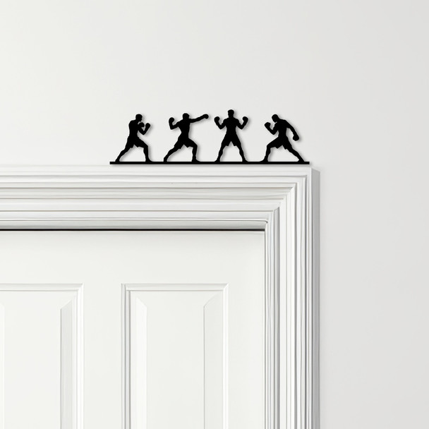Door Topper Boxer Silhouettes Boxing Various Colours Top Of Door Decorative Sign