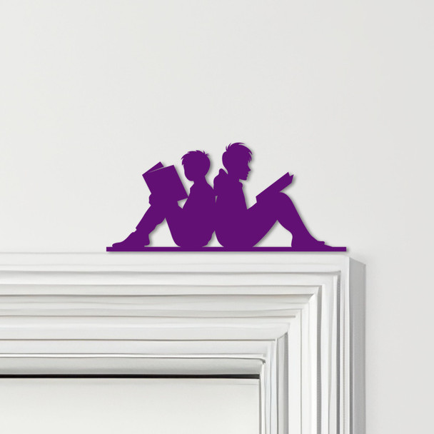 Door Topper Boys Reading Books Various Colours Top Of Door Frame Decorative Sign