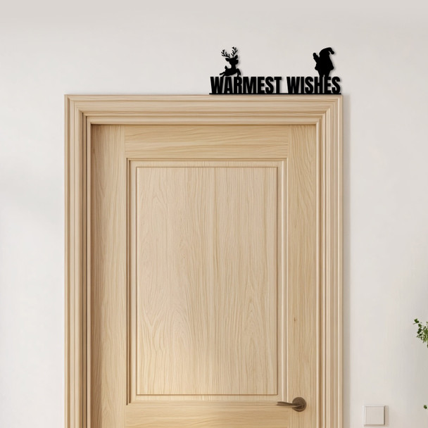 Door Topper Warmest Wishes Christmas Decor Various Colours Frame Decor Sign